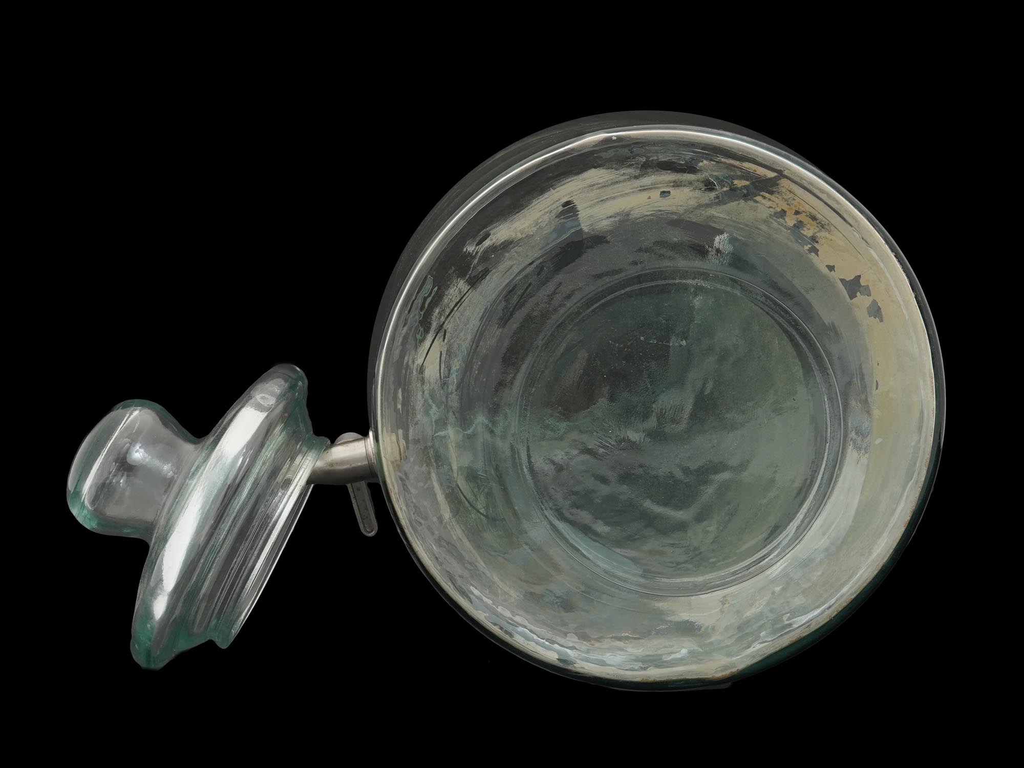 VINTAGE COVERED GLASS WATER LEMONADE DISPENSER PIC-2